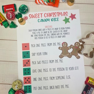 Weihnachts Kinder Tisch Spiel | Süße Weihnachten | DRUCKBARE Spiel für Kinder | Kinderaktivität für Weihnachten | Einfach von zu Hause drucken | Weihnachtsfeier