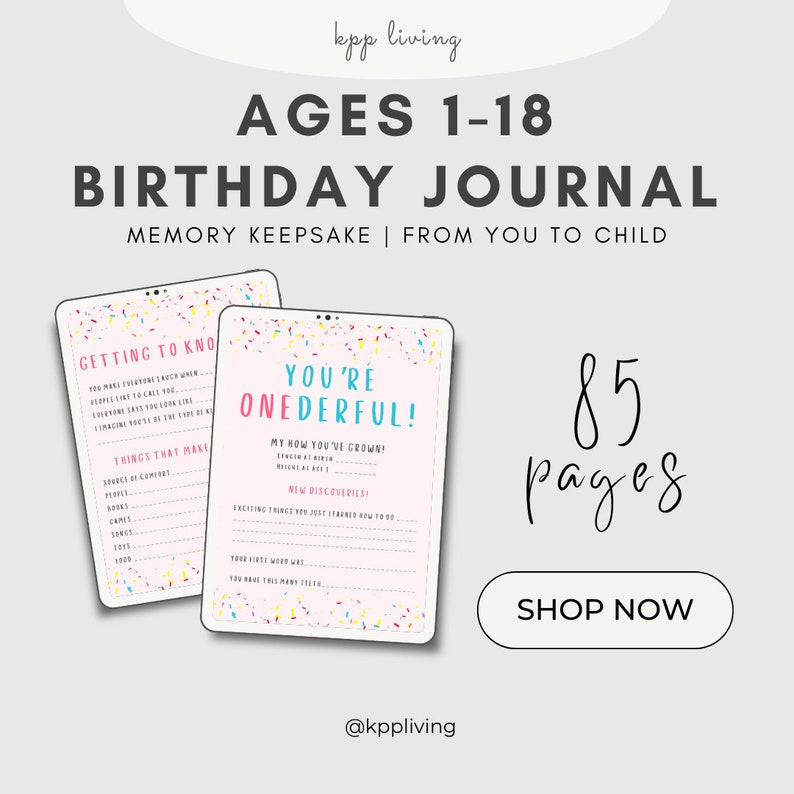 Journal d'anniversaire souvenir, lettres à mon enfant Fille personnalisée Cadeau d'anniversaire personnalisé pour le 18e Enveloppes d'entretien avec les parents Bébé image 10