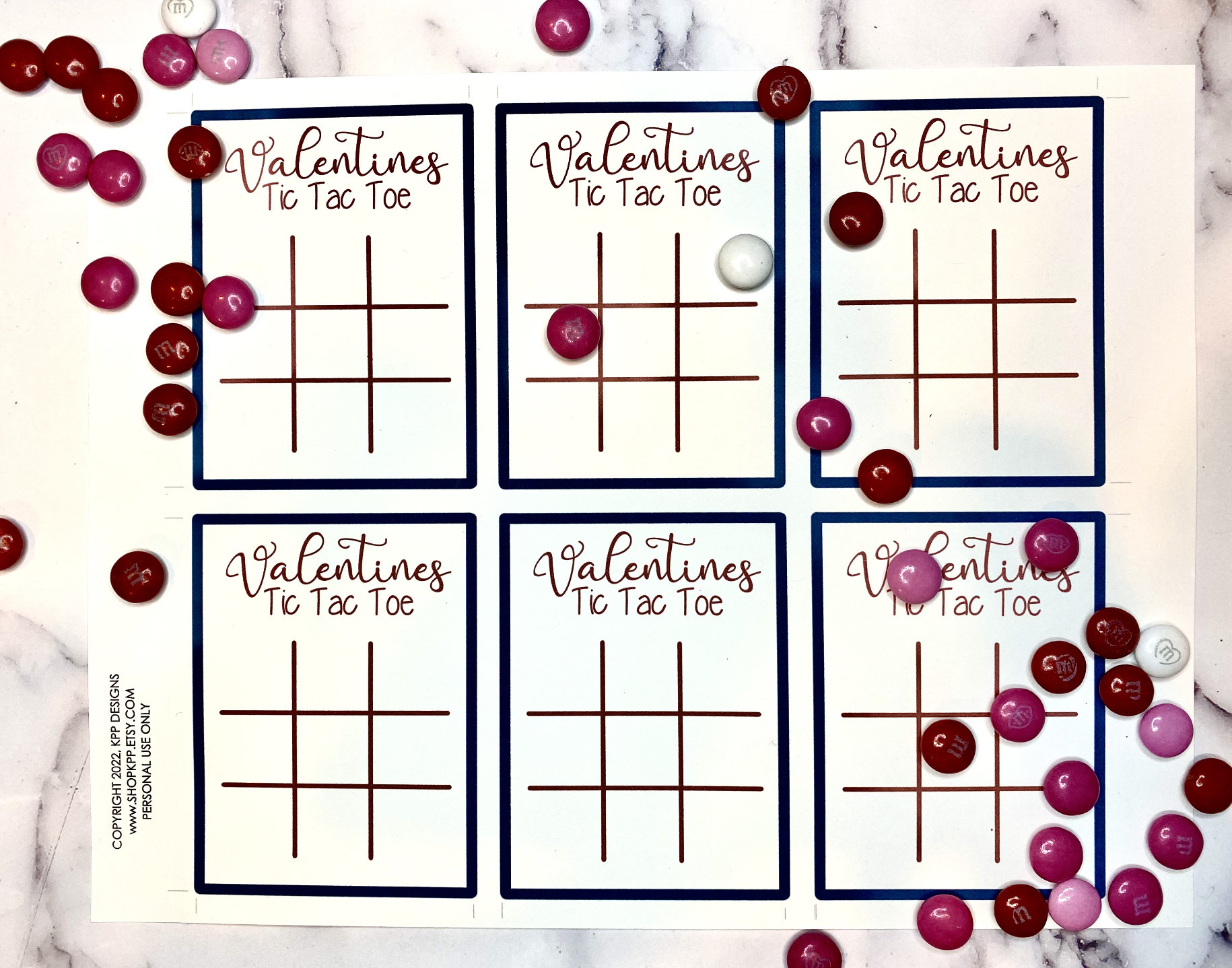 Printable Valentines Tic Tac Toe Game: Classroom Favor (PDF) - Etsy
