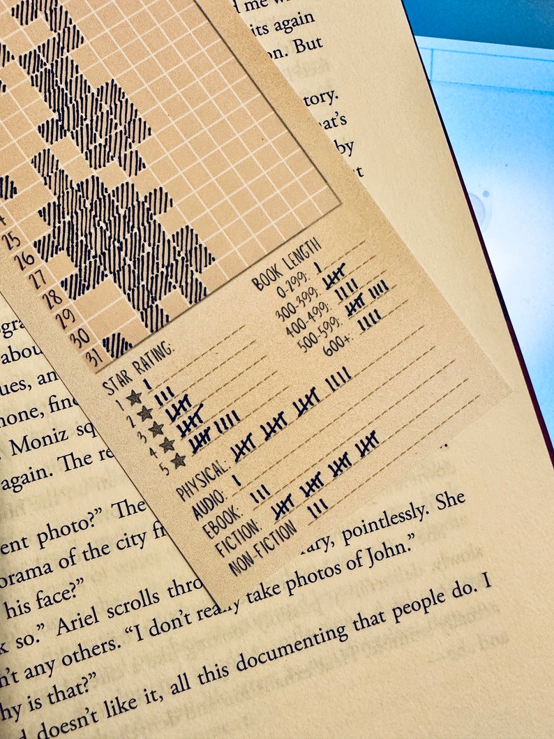 Reading Habit Tracker Bookmark: Printable Book Journal (PDF & PNG) - Etsy