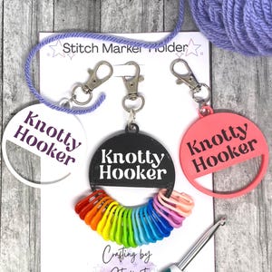 Stitch Marker Holder and Bag Clip | Knotty Hooker