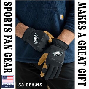 Carhartt High Dexterity Padded Open Cuff Work Gloves - Custom NFL Team Logo