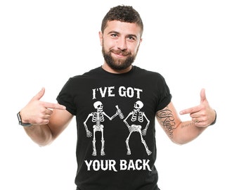 Skeleton Halloween Costume T-Shirt Funny Halloween Party Skeleton T-Shirt