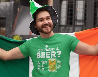 St. Patrick's Day T-Shirt Irish Beer St Patty's Day Funny Irish Pub Drinking Party Tee Shirt Funny Irish Beer Lover Gifts For Men Him Dad