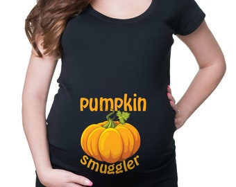 Halloween Costume T-Shirt Funny Pregnancy Pumpkin Halloween Costume Maternity Tee Shirt