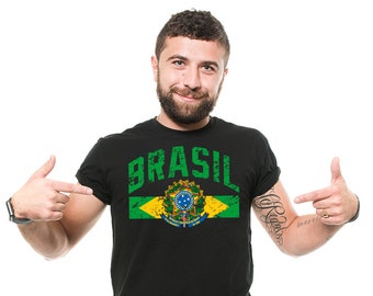 Brasil T-Shirt Brazilian Flag Patriotic Nationality Birthday Gift Ideas Tee Shirt