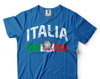 Italia Flag T-Shirt Italian Diaspora Patriotic Nationality Italy Flag Tee Shirt