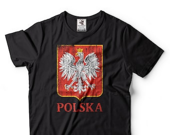 Polska T-Shirt Gift For Polish Poland Flag Polish Diaspora Nationality Patriotic Shirt