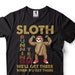 Beopjesk Women's Sloth Running Team T-Shirt - Funny "I Hate People" Graphic Tee (Black, X-Large) - View #8