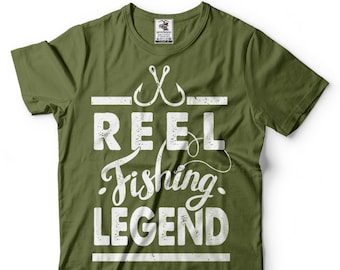 Reel Fishing Legend T-Shirt Funny Fisherman Birthday Gift Fishing Apparel Cool Tee Shirt