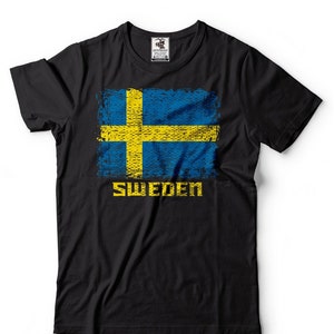 Sweden Flag T-Shirt Sweden Day Swedish Diaspora Nationality Patriotic Tee Shirt