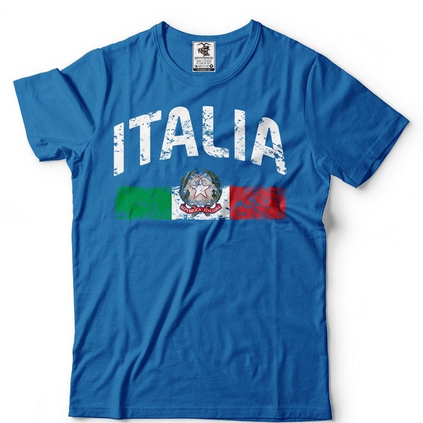 Italia Flag T-Shirt Italian Diaspora Patriotic Nationality Italy Flag Tee Shirt