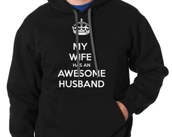My Wife Has An Awesome Husband Sweatshirt Tee Shirt Gift For Wife Wedding Anniversary Christmas Gift