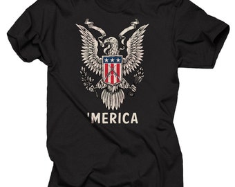 America USA Flag T-Shirt Merica T Shirt 4th July Tee Shirt
