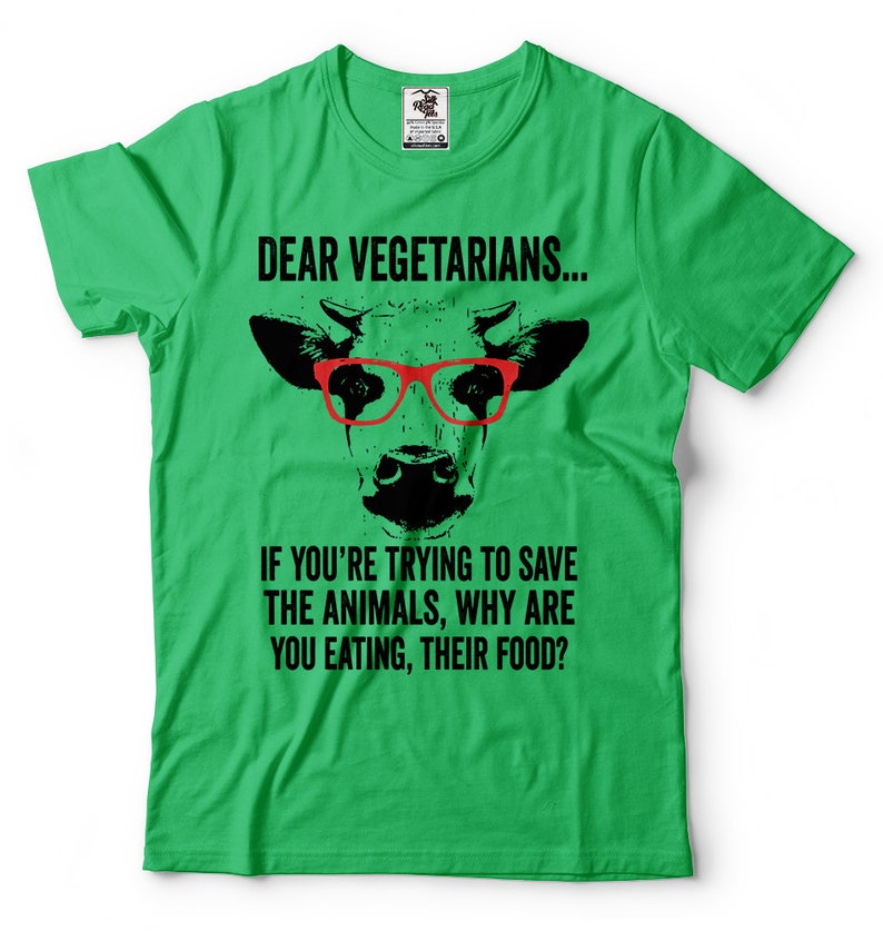 Anti Vegetarian T Shirt Funny Cool Graphic Tee Shirt Etsy