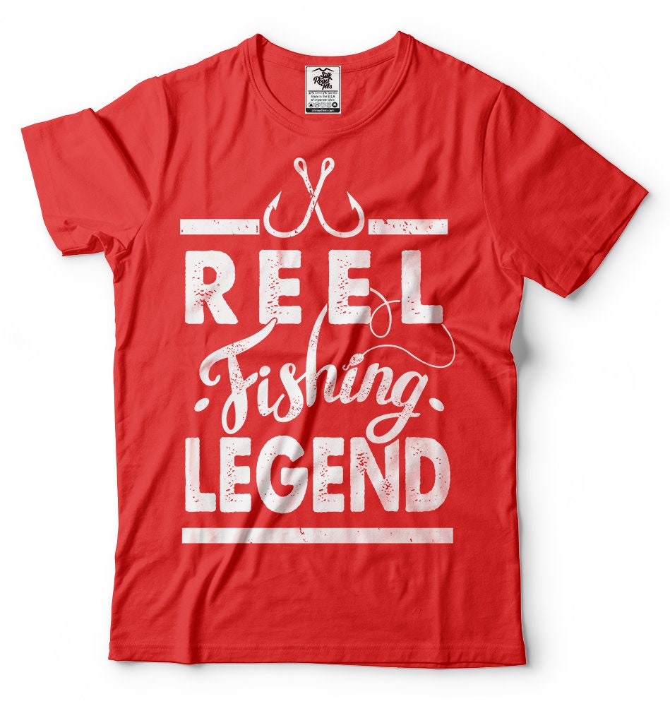 Reel Fishing Legend T-shirt Funny Fisherman Birthday Gift Fishing Apparel  Cool Tee Shirt 