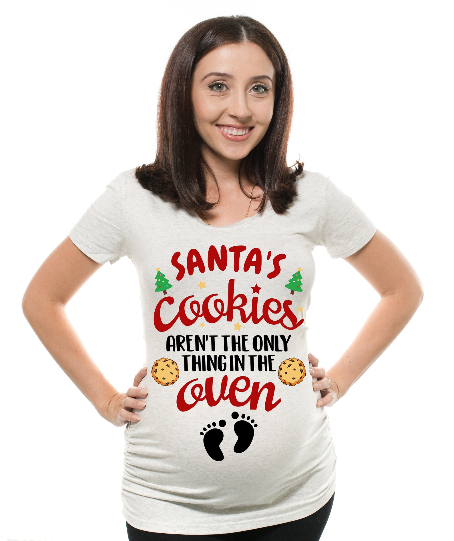 Christmas Pregnancy Tshirt Funny Maternity Top Christmas Etsy