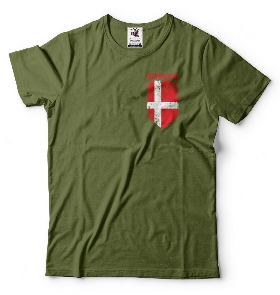 Denmark Flag T-Shirt Patriotic Denmark Day Gift For Danish Nationality T-Shirt