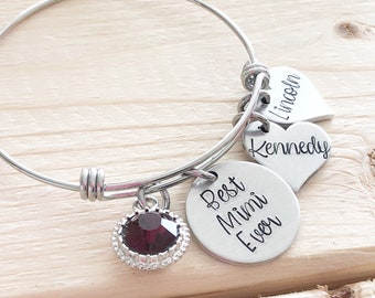 Gift for Grandmother - Hand stamped bracelet - Personalized Bracelet - Mother's Day gift - Gift for Mimi - Mimi bracelet Grandma gift - Love