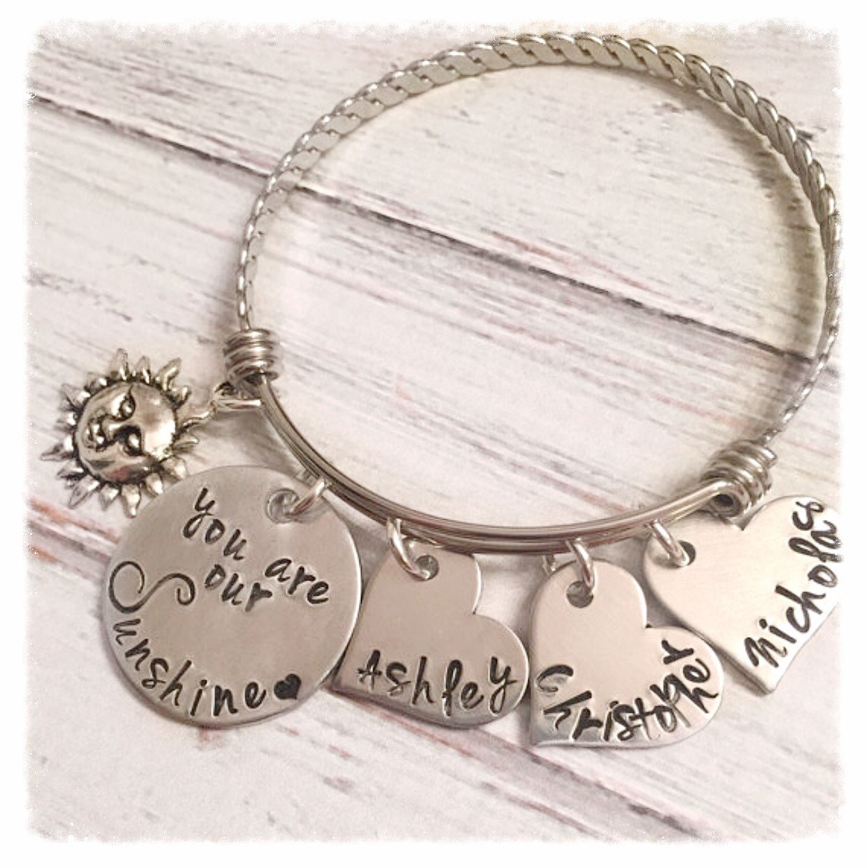 You are my Sunshine - Mother's bracelet - Hand stamped jewelry - …