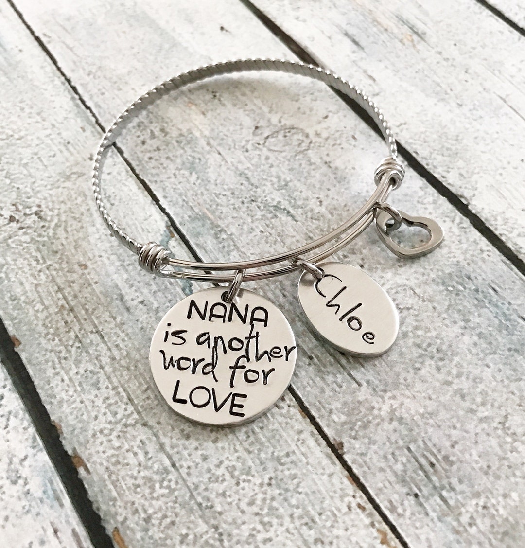 Another Word for Love Hand Stamped Bracelet Etsy