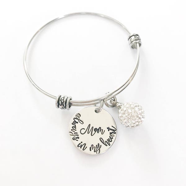 Urn bracelet - Hand stamped bracelet - Loss bracelet - Cremation jewelry - Memorial bracelet - Stainless steel heart - Cremation bracelet