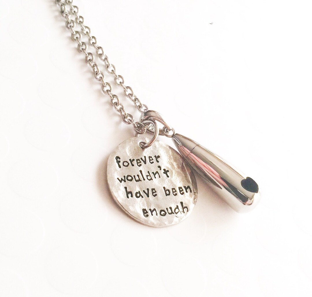 Urn Necklace Hand Stamped Necklace Loss Necklace Cremation Jewelry Memorial Necklace Stainless ...