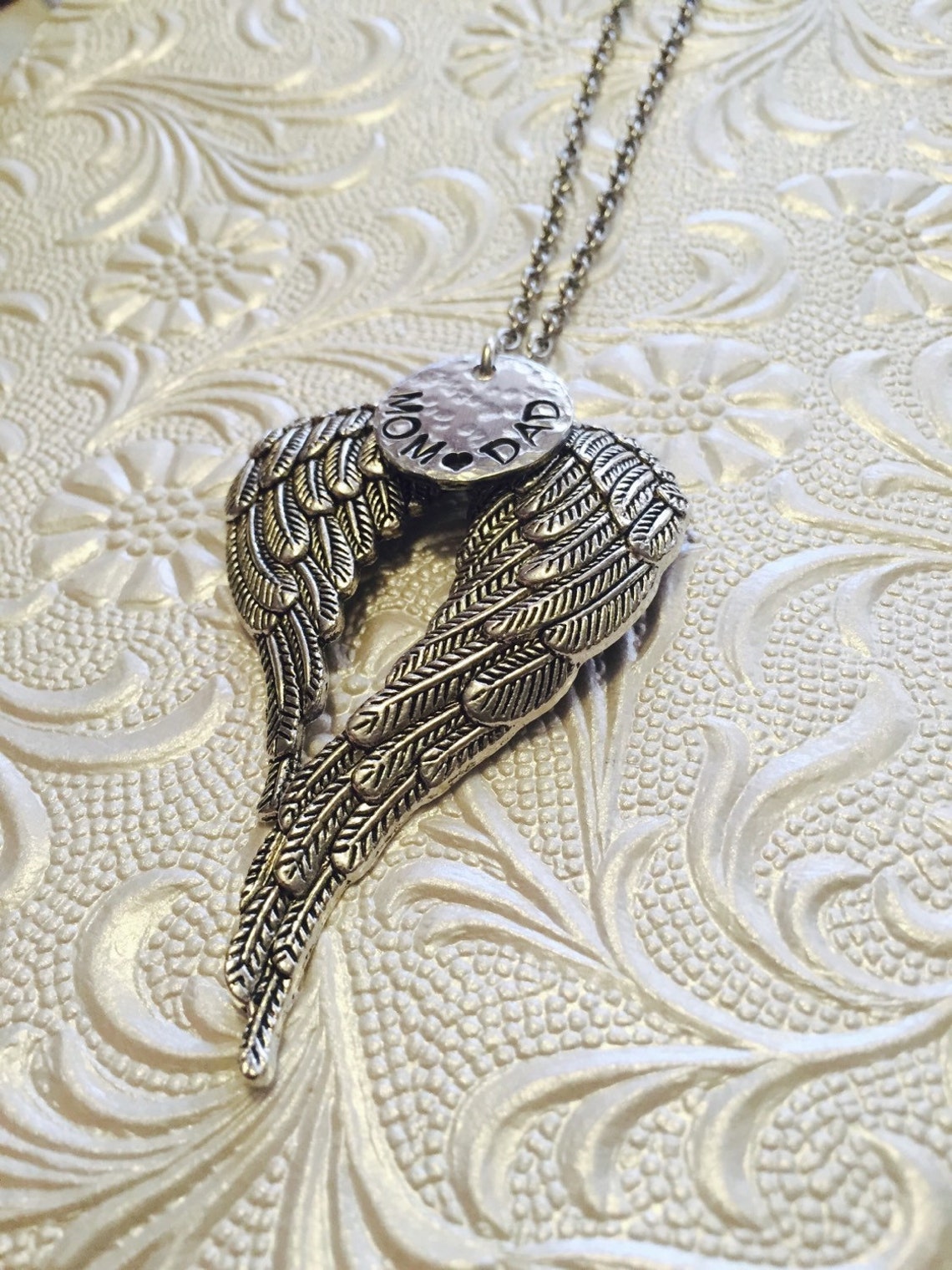 Angel Wings Necklace Remembrance Jewelry Angel Necklace Etsy