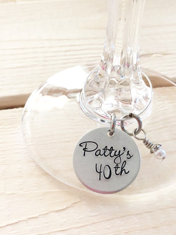 Wine Rings, Wine Glass Charm With Stones, Wine Gift, Wine Glass