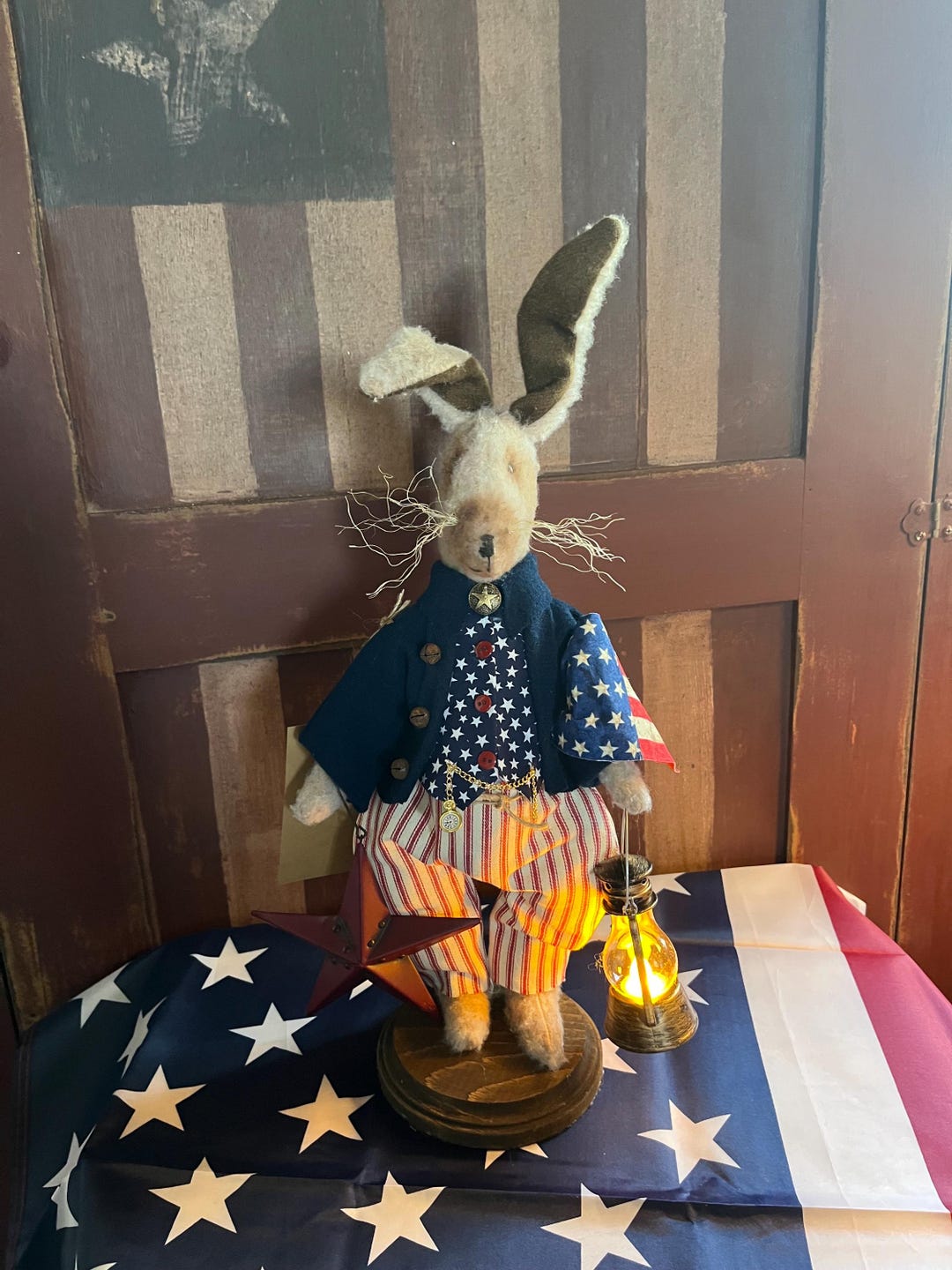 Handmade Primitive Americana Rabbit “george” - Etsy