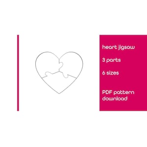 Heart Pillow Appliqué 3pc Template Digital Instant Pattern 4 Fabric Paper Valentine Craft