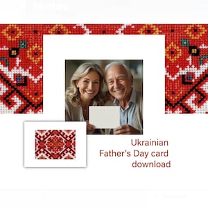 Ukrainische Vatertagskarte Sofortige druckbare PDF-Grußkarte Download Digital 4x6 5x7