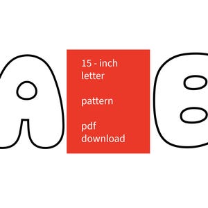 15” Large Letter A  PDF Pattern Instant Download Oversize Jumbo Decor