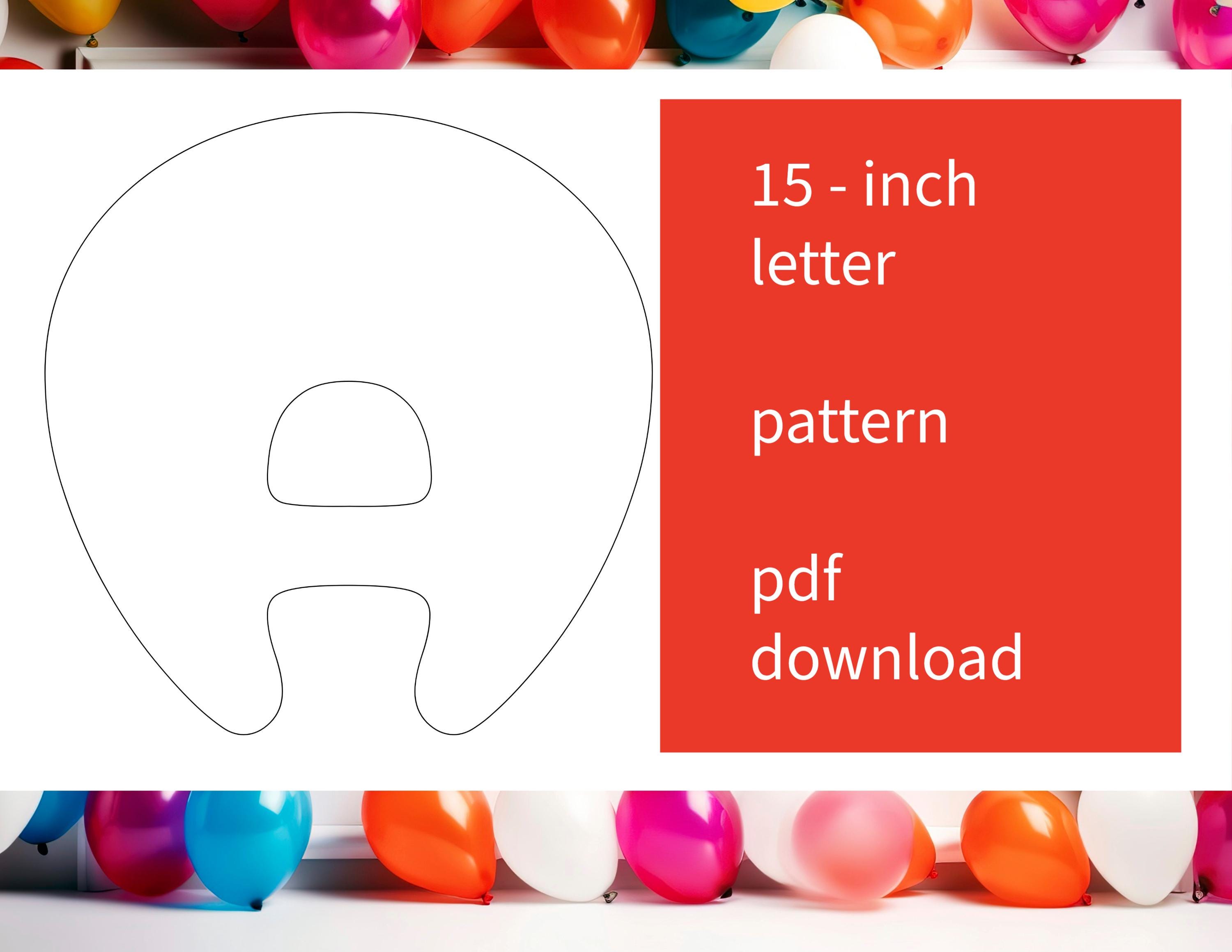 15” Large Letter PDF Pattern Instant Download Oversize Jumbo Decor ...