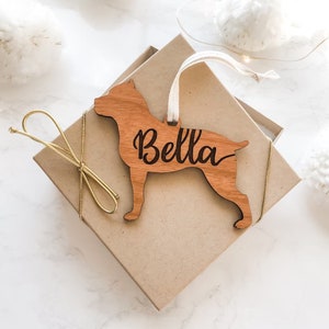 Pit Bull Ornament - Pitbull Custom Christmas Ornament - Personalized Pit Bull Terrier Ornament - Pit Bull Name ornament - Pittie Ornament