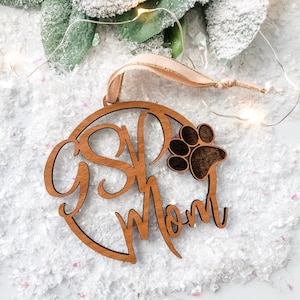 GSP Mom Christmas Ornament - Duitse kortharige Pointer Mom Wood Ornament - GSP Mom met Paw Ornament - Duitse Kortharige Pointer Ornament