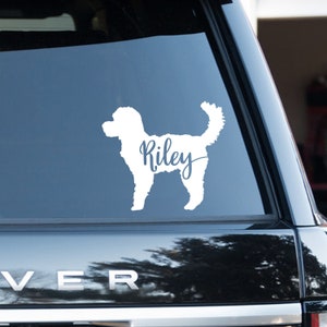 Cockapoo Vinyl Decal with custom name