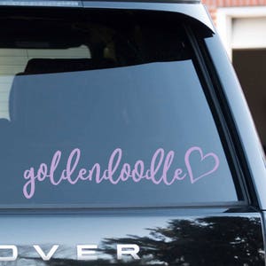 Labradoodle/Goldendoodle &quot;Goldendoodle&quot; Heart Vinyl Decal