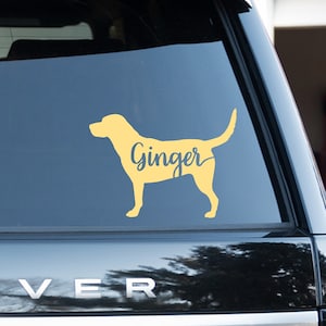 Labrador Retriever Vinyl Decal with custom name - Lab Decal - Custom Lab Sticker - Hunting Dog Decal - Custom Retriever Decal - English Lab