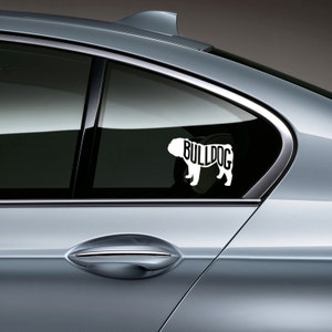 English Bulldog Vinyl Decal with &quot;Bulldog&quot; inside