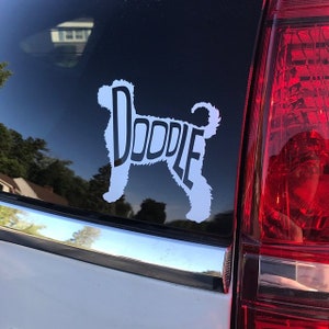 Doodle Vinyl Decal | Labradoodle decal | Goldendoodle Decal | Bernedoodle decal for car | Doodle Sticker