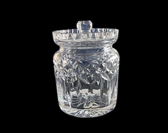 Lismore Waterford Crystal Blown and Cut Heavy Biscuit Barrel