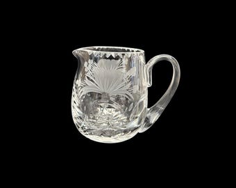 Royal Brierley Honeysuckle Acid Etched and Cut Crystal Water Pitcher, Retired