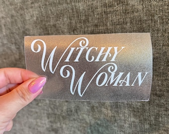Witchy Woman Decal | Gothic Car Window Sticker | Witch Aesthetic Vinyl Sticker | Witchy Car Decal | Halloween Gift | Alt Sticker