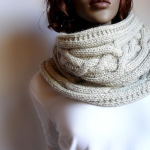 Knitting Pattern Cable knit Sweater PDF Instant download knitting pattern Vest pattern Cowl Neckwarmer Pattern in ENGLISH ONLY image 4