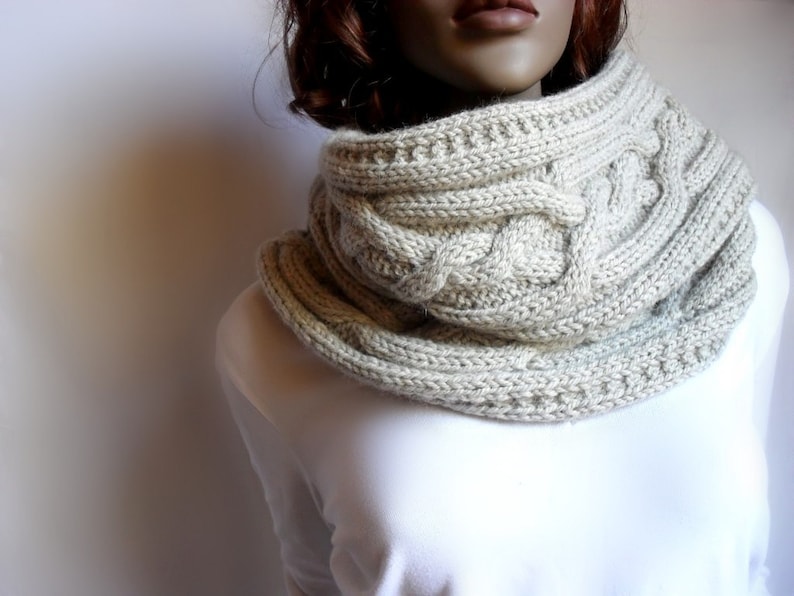 Knitting Pattern Cable knit Sweater PDF Instant download knitting pattern Vest pattern Cowl Neckwarmer Pattern in ENGLISH ONLY image 4