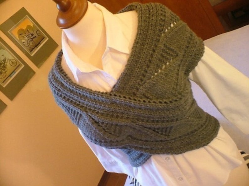 Knitting Pattern Knit Sweater cowl Vest Waistcoat pattern PDF Pattern in ENGLISH ONLY image 5