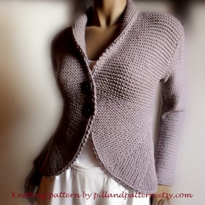 Blazer jacket Sweater PDF knitting pattern Womens cardigan Easy Knit instant download Pattern available Only in ENGLISH image 2