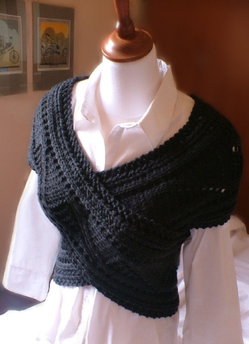 Knitting Pattern Knit Sweater cowl Vest Waistcoat pattern PDF Pattern in ENGLISH ONLY image 3