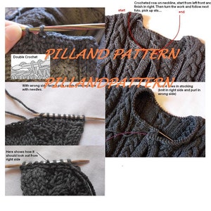 Sweater Coat knitting pattern PDF Cable knit A line coat, Instant Download pattern in ENGLISH ONLY image 3